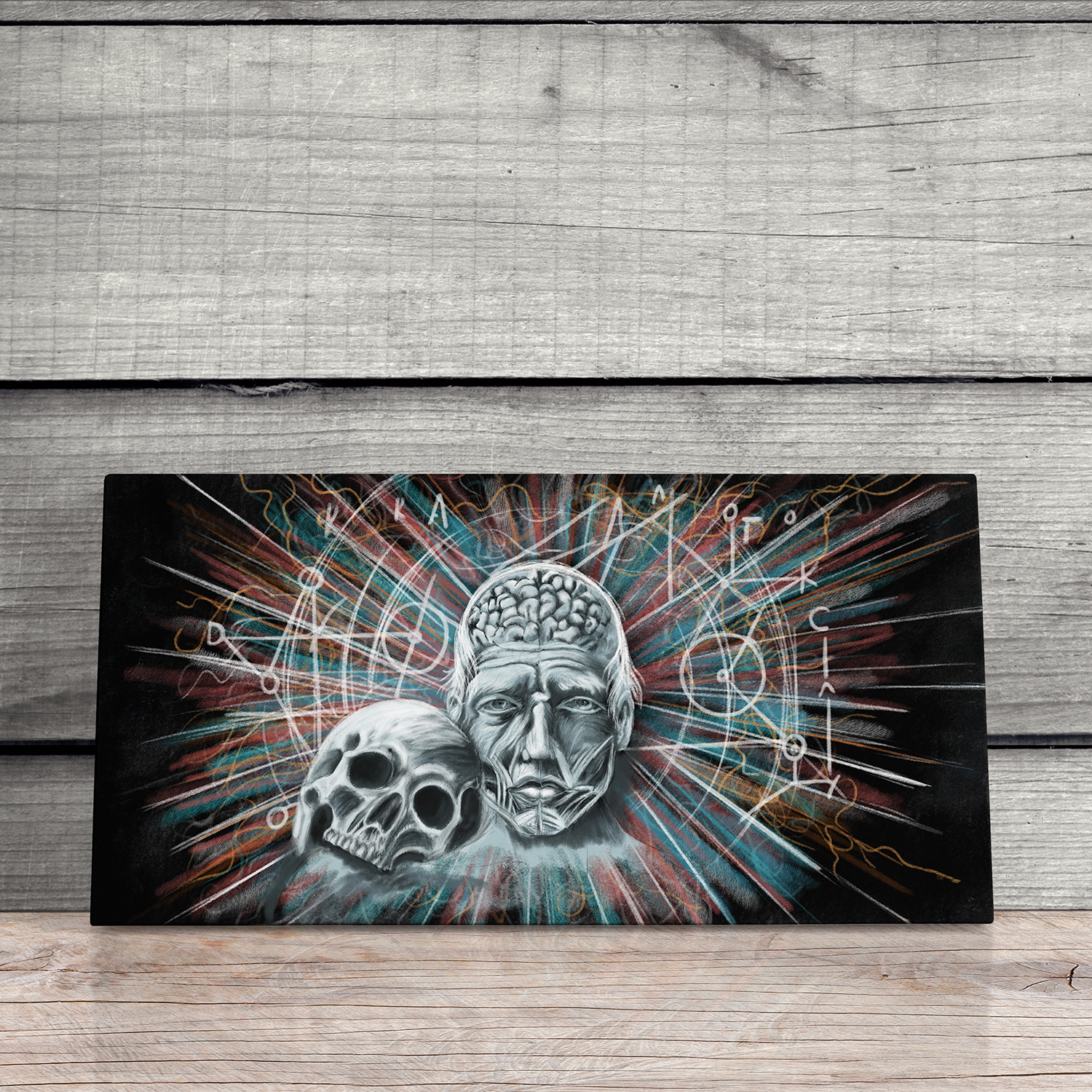 "Konstruktivistische Lehren am Lebensende" - Hochwertiges Acrylglas-Wandbild