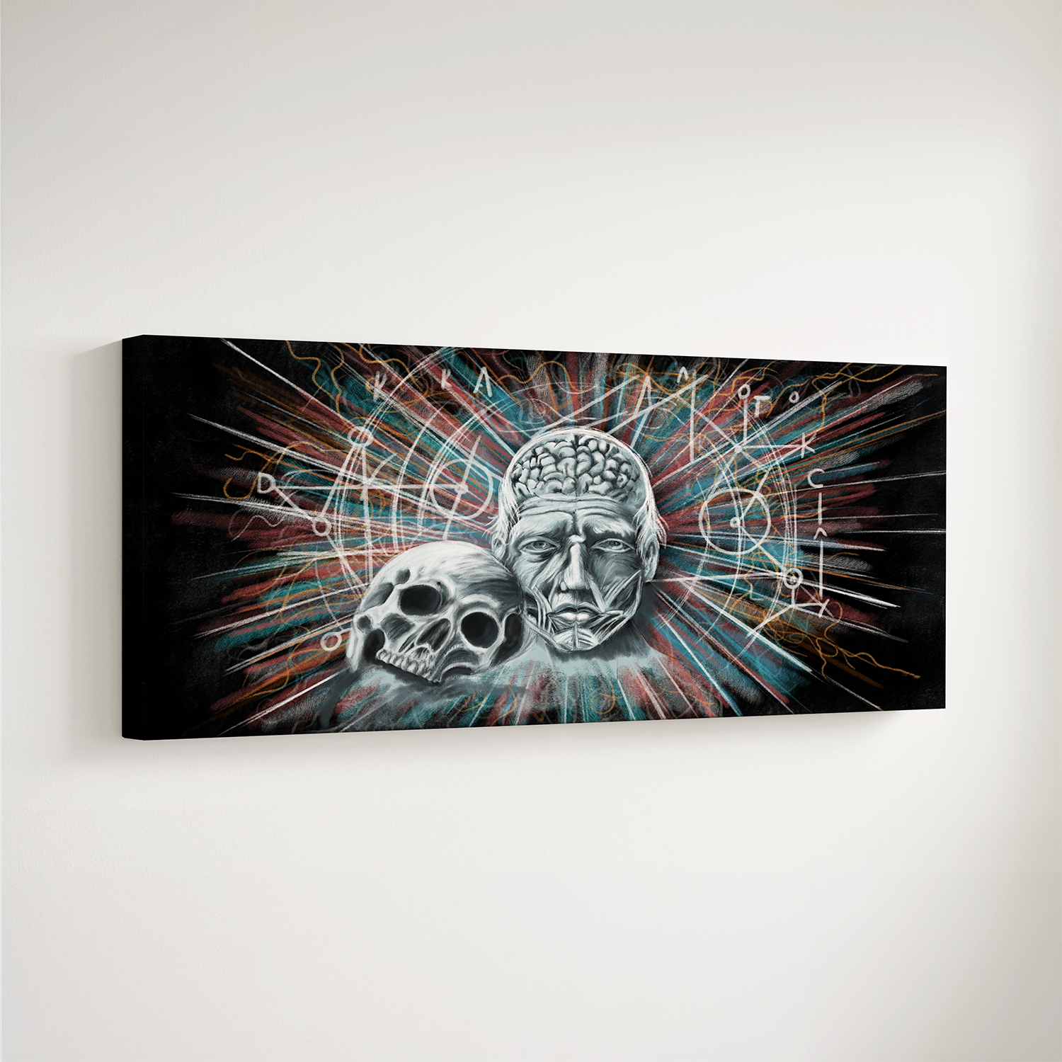 "Konstruktivistische Lehren am Lebensende" - Hochwertiger Foto-Kunstdruck auf Leinwand