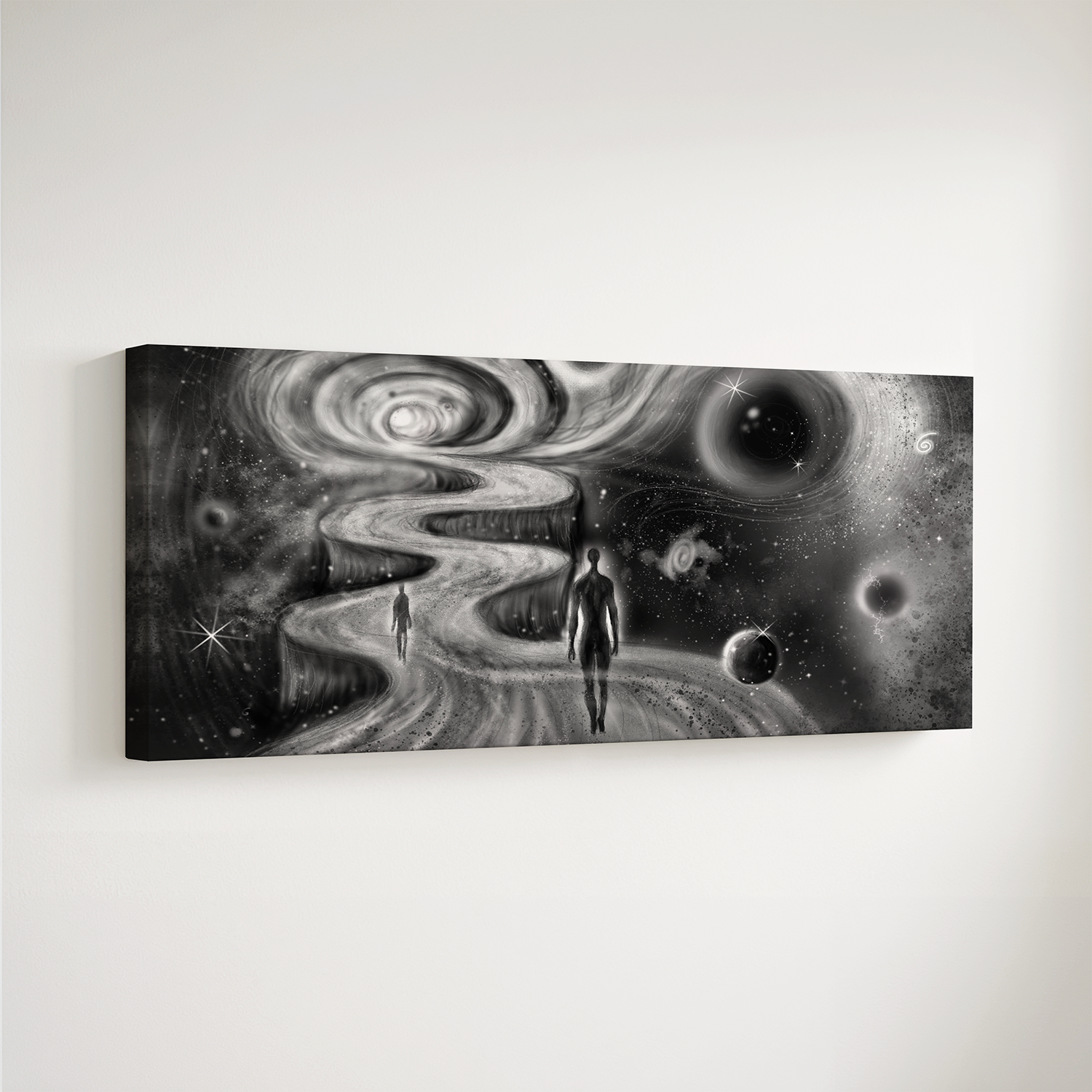 "Furchtloser Übergang ins Multiversum" - Hochwertiger Foto-Kunstdruck auf Leinwand