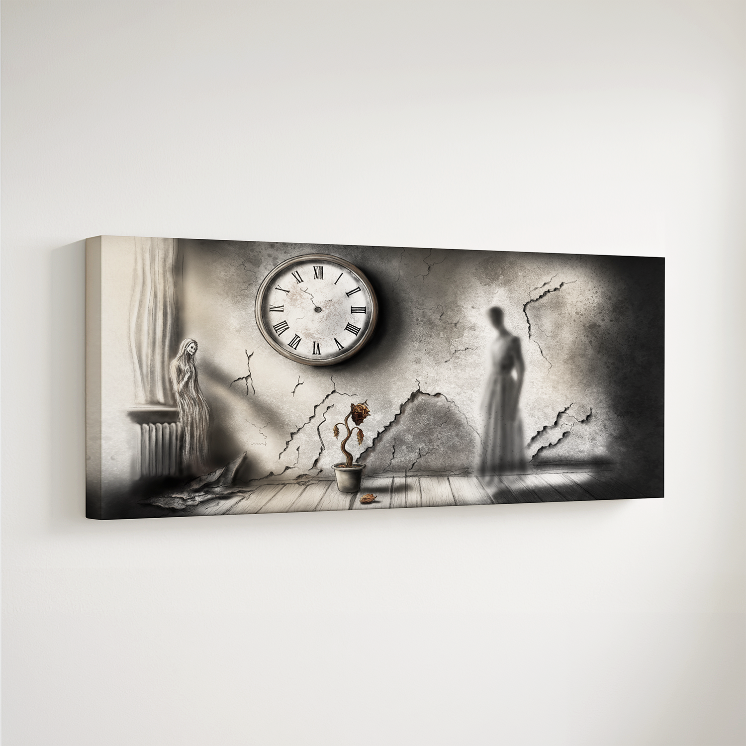 "Ich habe nicht gelebt" - Hochwertiger Foto-Kunstdruck auf Leinwand