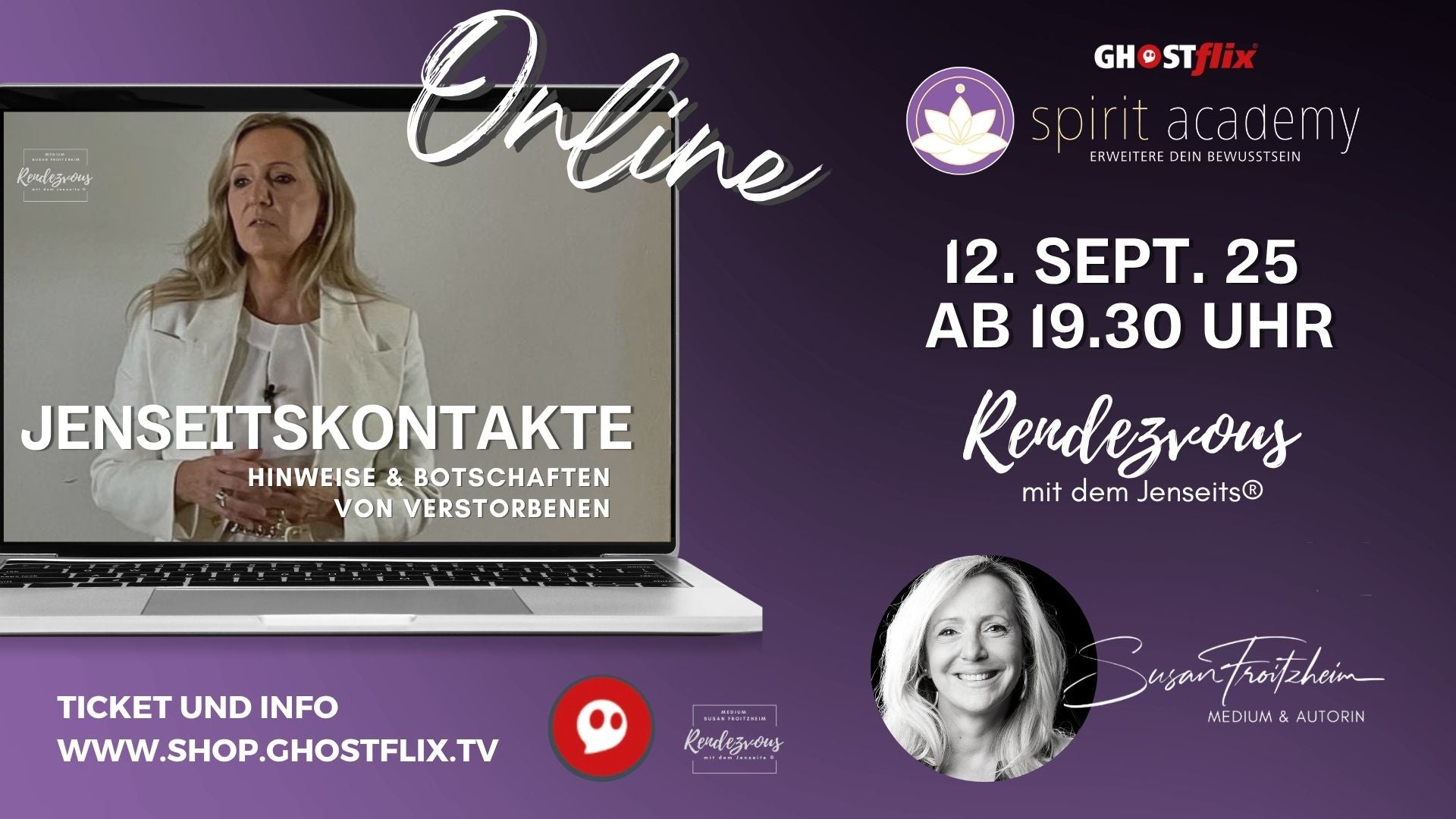 Rendezvous mit dem Jenseits Live 12.09.2025 mit Medium Susan Froitzheim