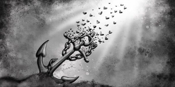 Acrylglas-Wandbild, Motiv "Anhaften und loslassen"