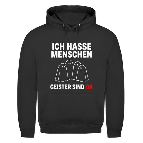 Herren Hoodie - Ich hasse Menschen Geister sind ok