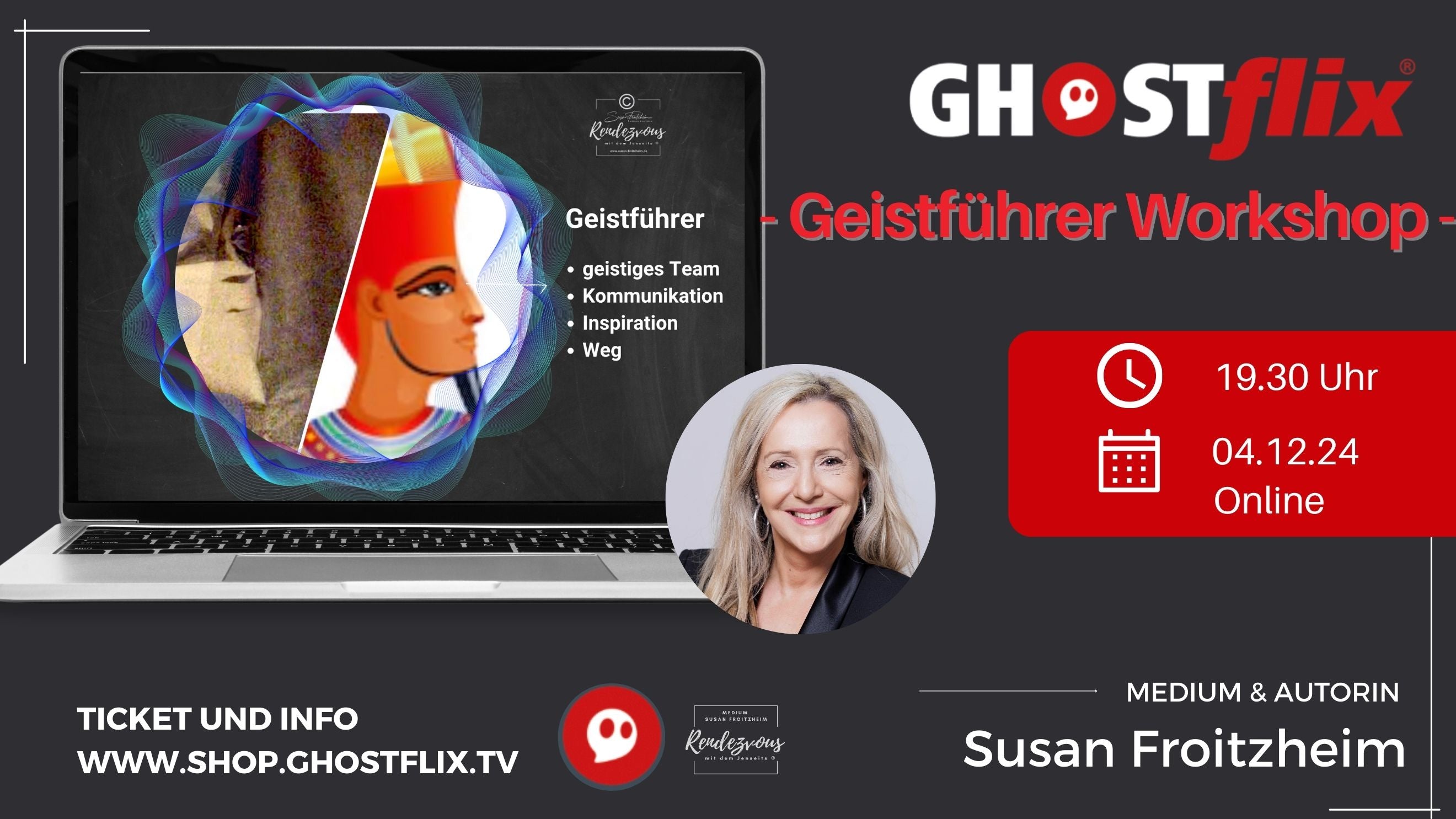 GHOSTflix Geistführer Workshop 04.12.2024 mit Medium Susan Froitzheim