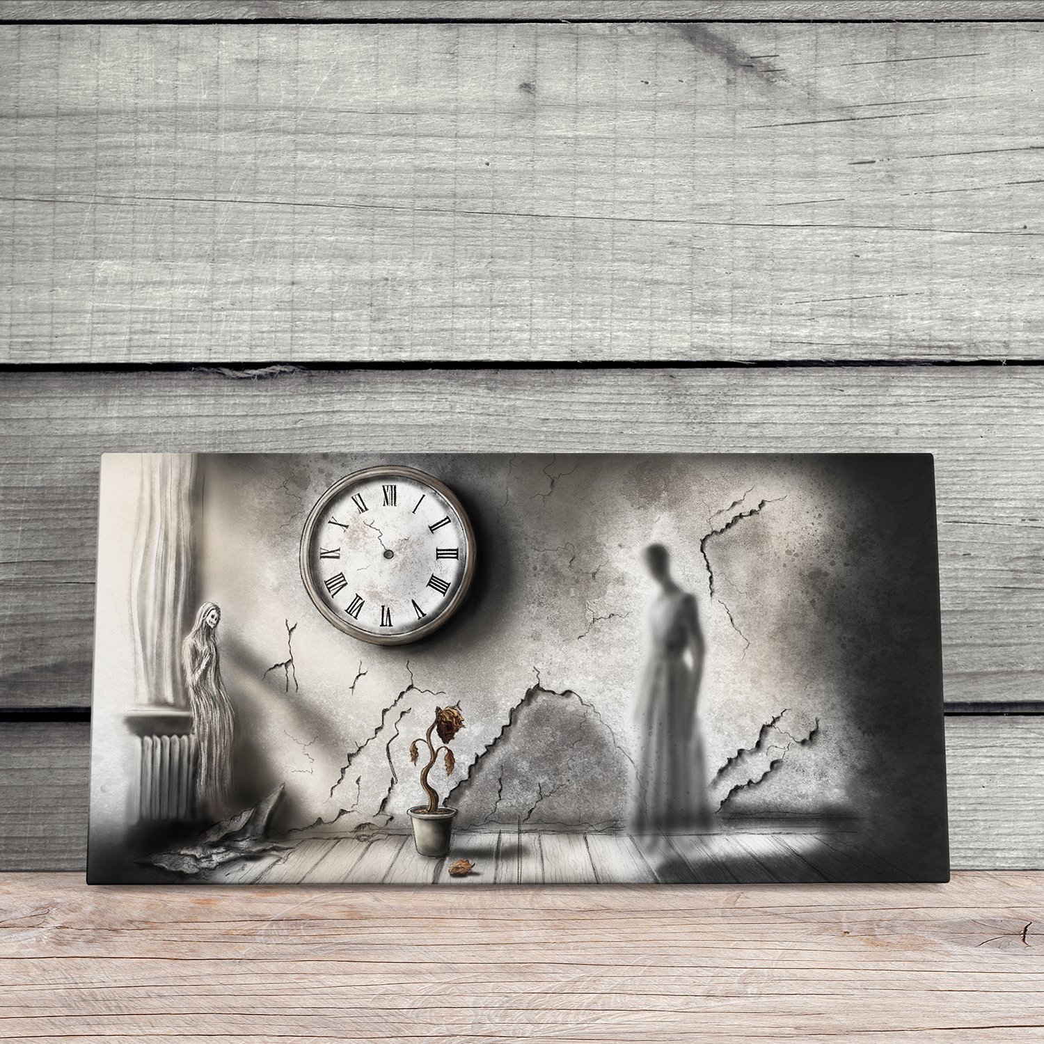 "Ich habe nicht gelebt" - Hochwertiger Foto-Kunstdruck auf Leinwand