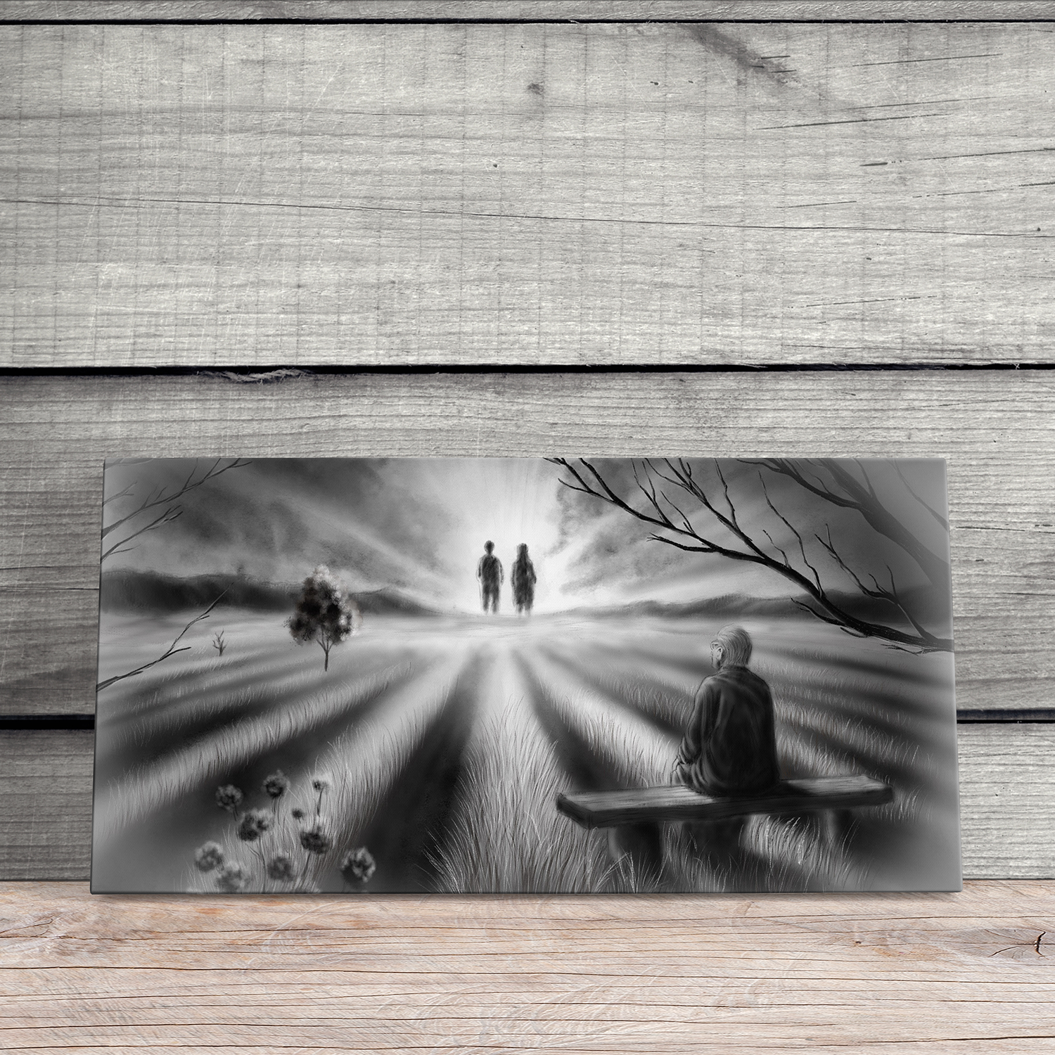 "Wenn die Eltern sterben" - Hochwertiges Acrylglas-Wandbild