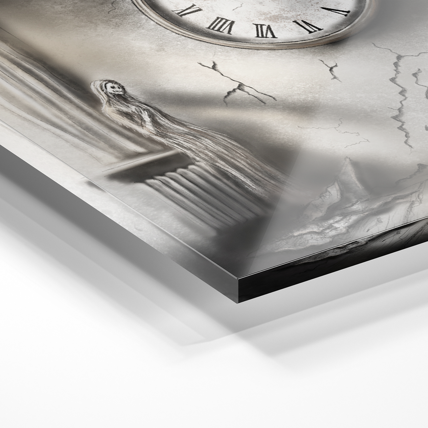 "Ich habe nicht gelebt" - Hochwertiges Acrylglas-Wandbild