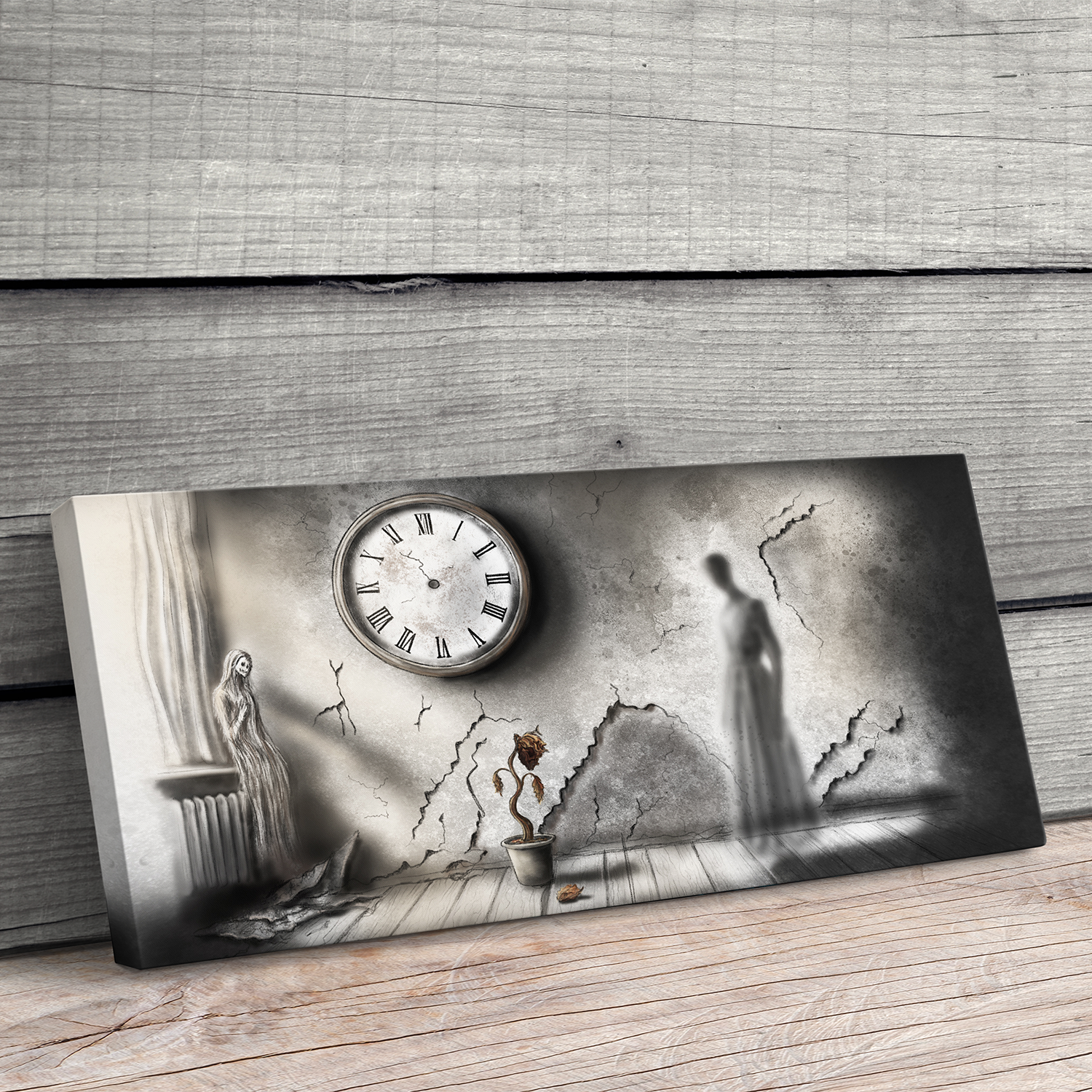 "Ich habe nicht gelebt" - Hochwertiger Foto-Kunstdruck auf Leinwand