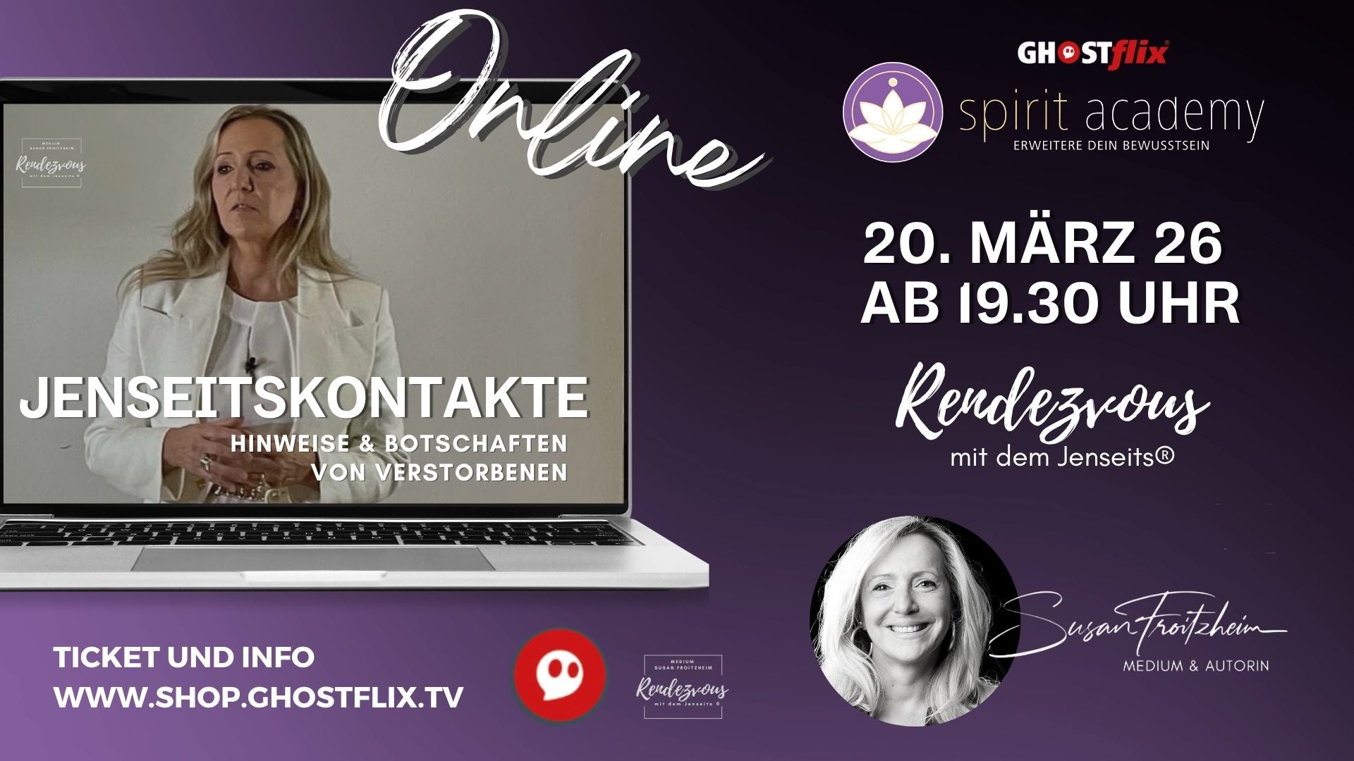 Rendezvous mit dem Jenseits Live 20.03.2026 mit Medium Susan Froitzheim