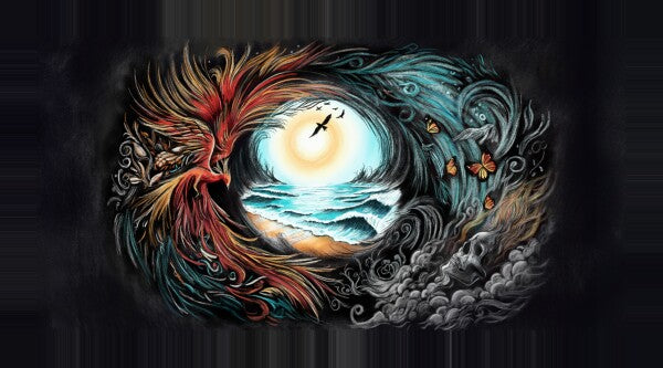 Canva, 2cm, Motiv "Symbolsprache"