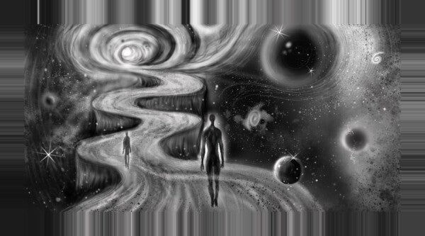 Canva, 2cm, Motiv "Übergang ins Multiversum"